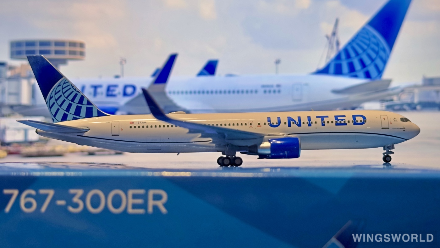 NGmodels 1:400 NG17003 United Airlines 美国联合航空 Boeing 767-300ER N673UA