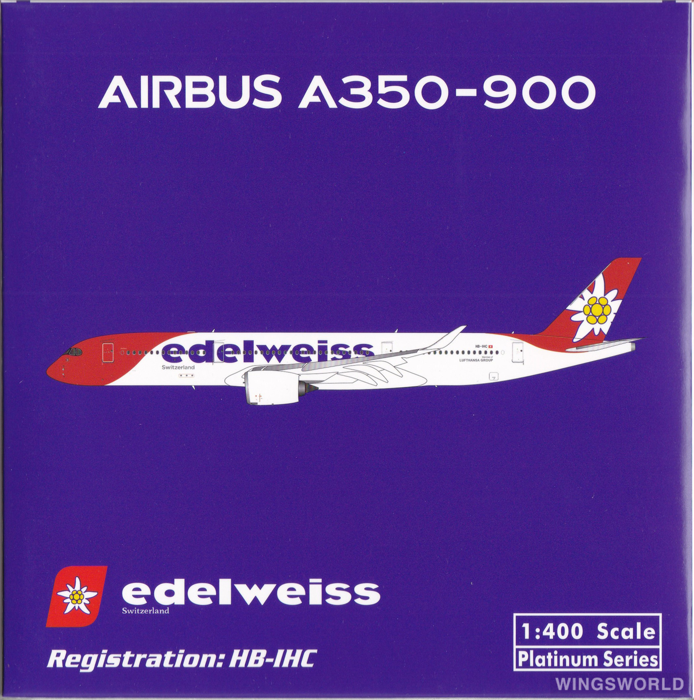 Phoenix 1:400 PH11945 Edelweiss Air 雪绒花航空 Airbus A350-900 HB-IHC