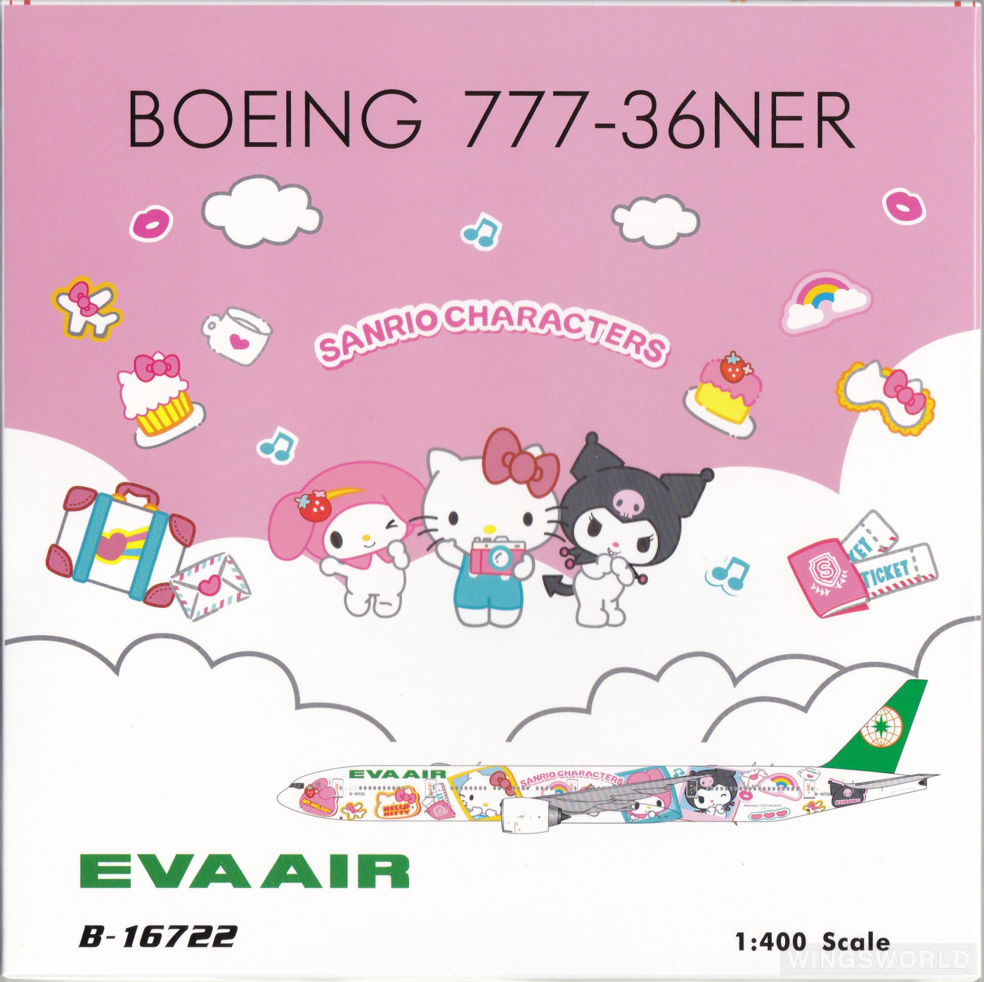 Phoenix 1:400 PH04610 EVA Air 长荣航空 Boeing 777-300ER B-16722