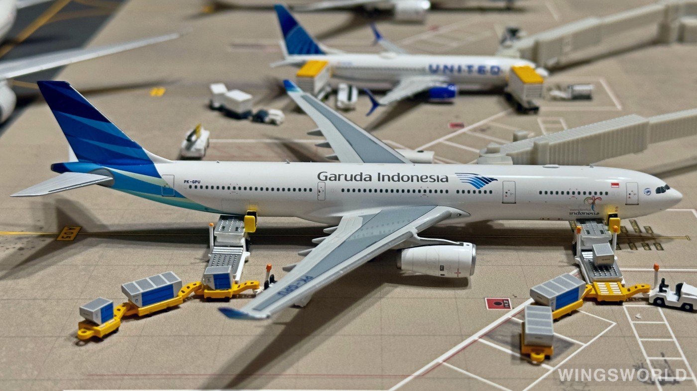 NGmodels 1:400 NG62058 Garuda Indonesia 印度尼西亚鹰航 Airbus A330-300 PK-GPU