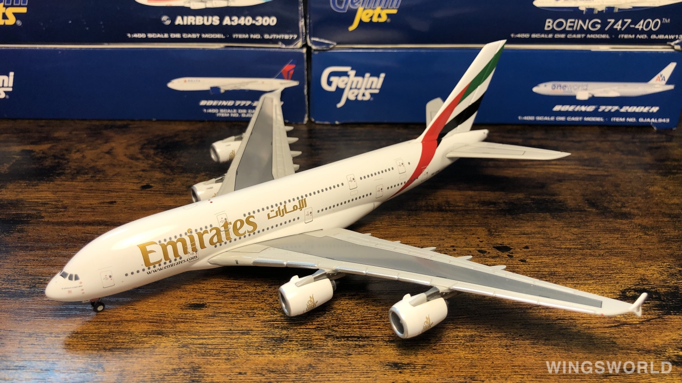 Geminijets 1:400 GJUAE1055 Emirates 阿联酋航空 Airbus A380-800 A6-EDE