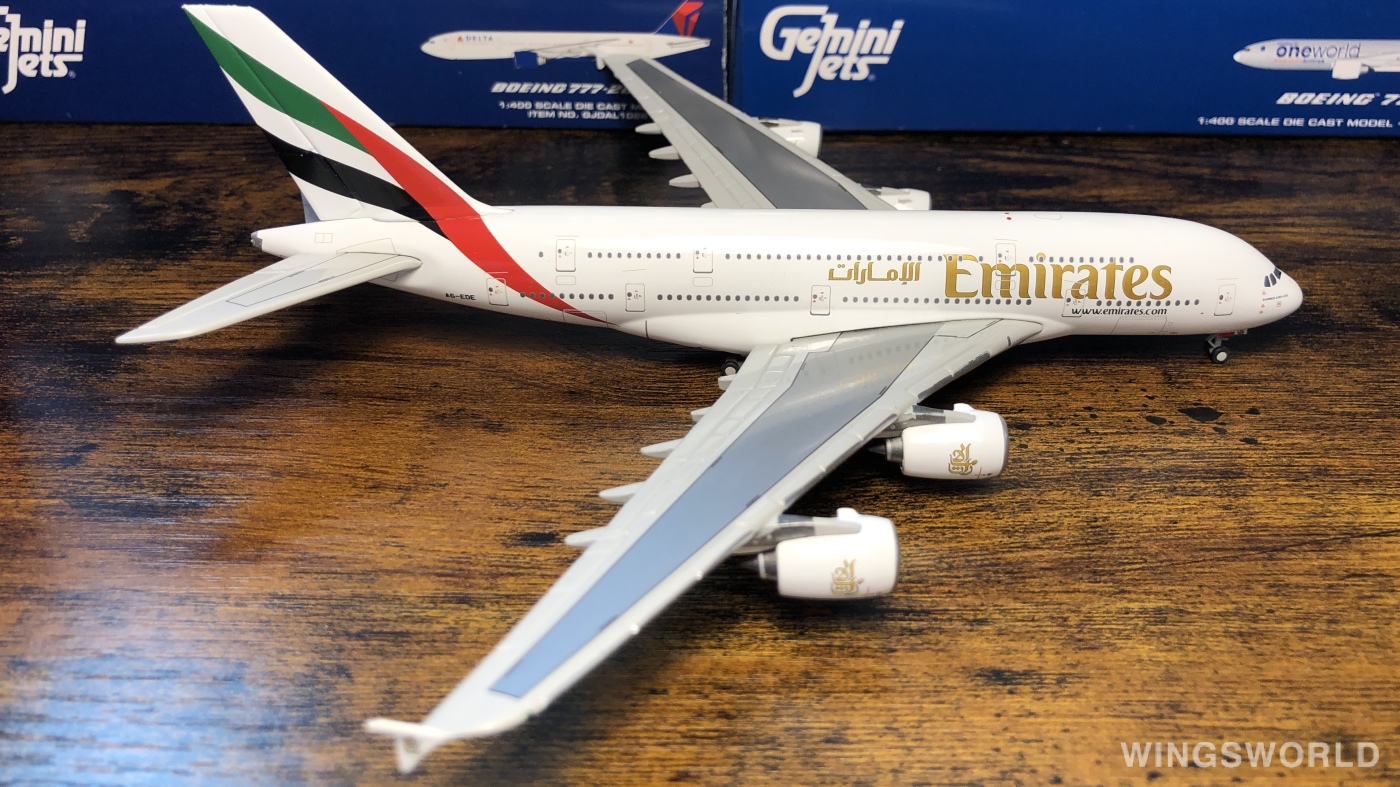 Geminijets 1:400 GJUAE1055 Emirates 阿联酋航空 Airbus A380-800 A6-EDE