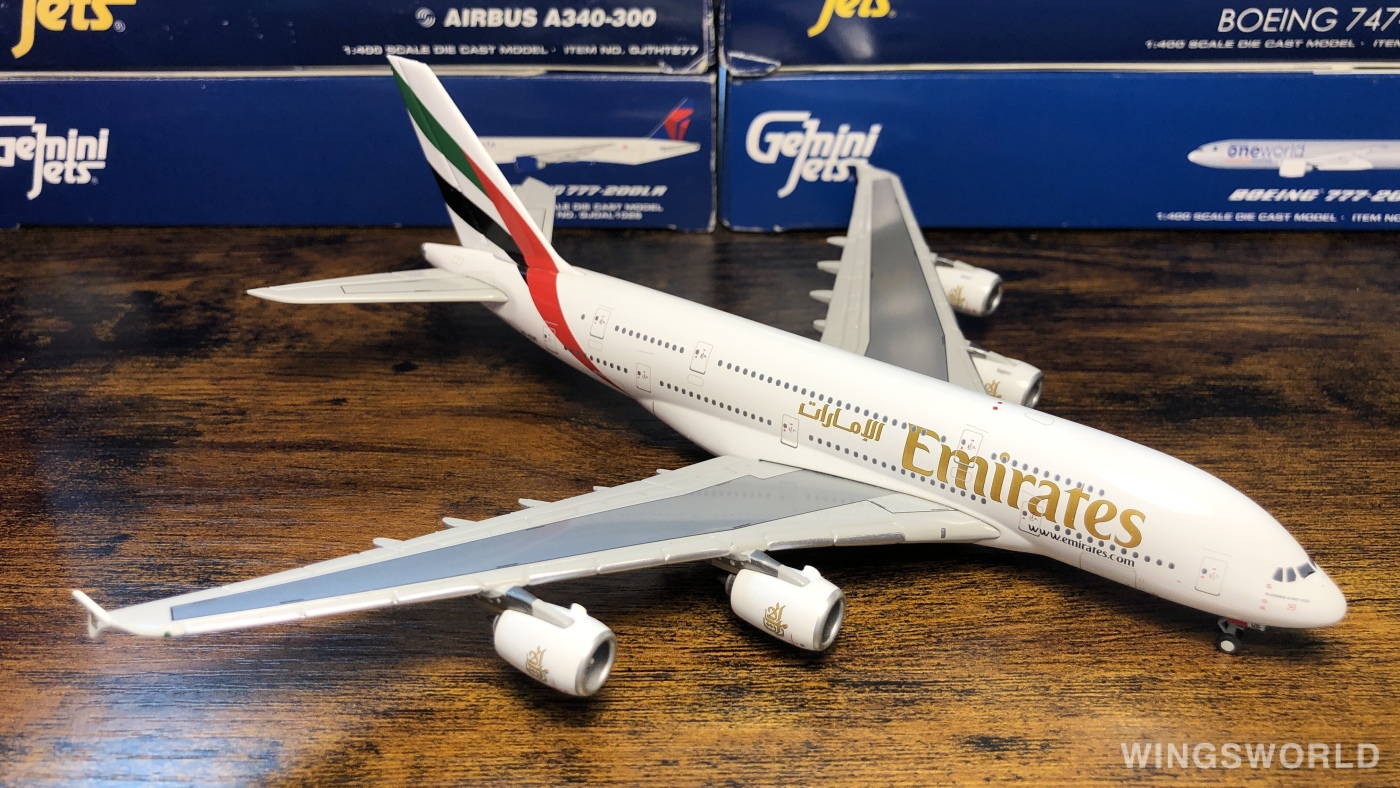 Geminijets 1:400 GJUAE1055 Emirates 阿联酋航空 Airbus A380-800 A6-EDE