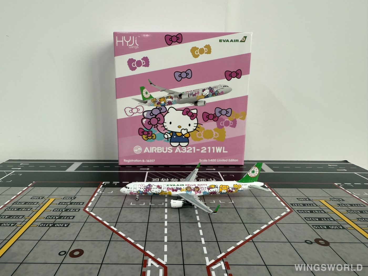 HYJLwings 1:400 HY2100093 EVA Air 长荣航空 Airbus A321 B-16207