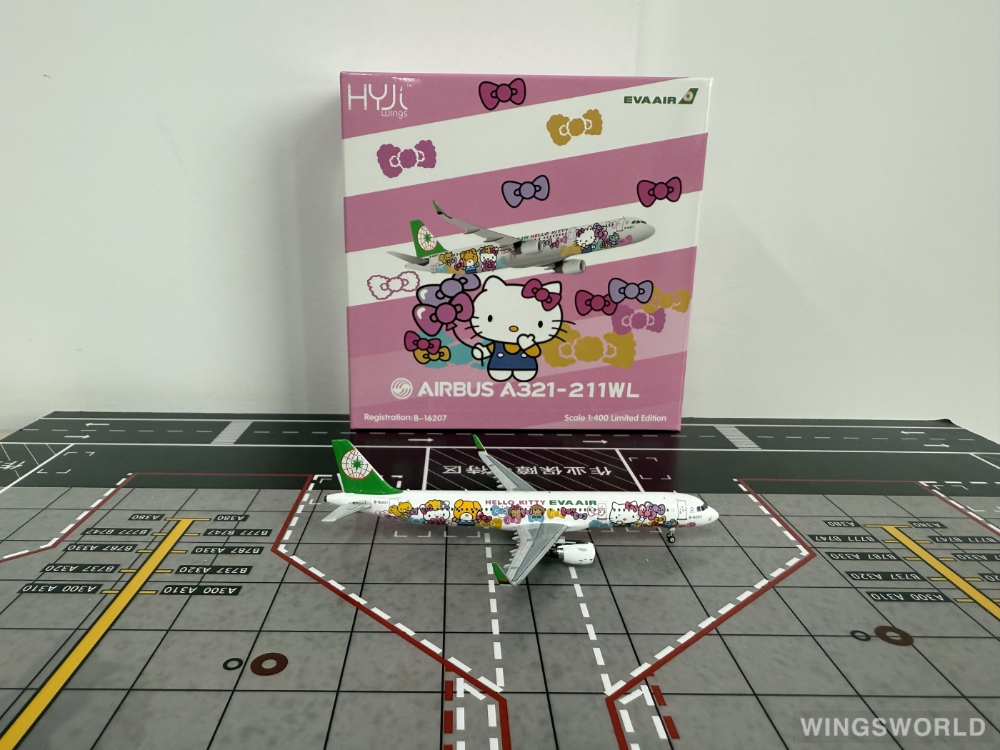 HYJLwings 1:400 HY2100093 EVA Air 长荣航空 Airbus A321 B-16207