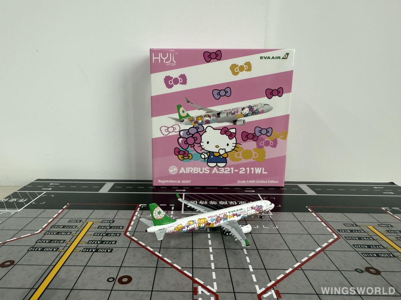 HYJLwings 1:400 HY2100093 EVA Air 长荣航空 Airbus A321 B-16207
