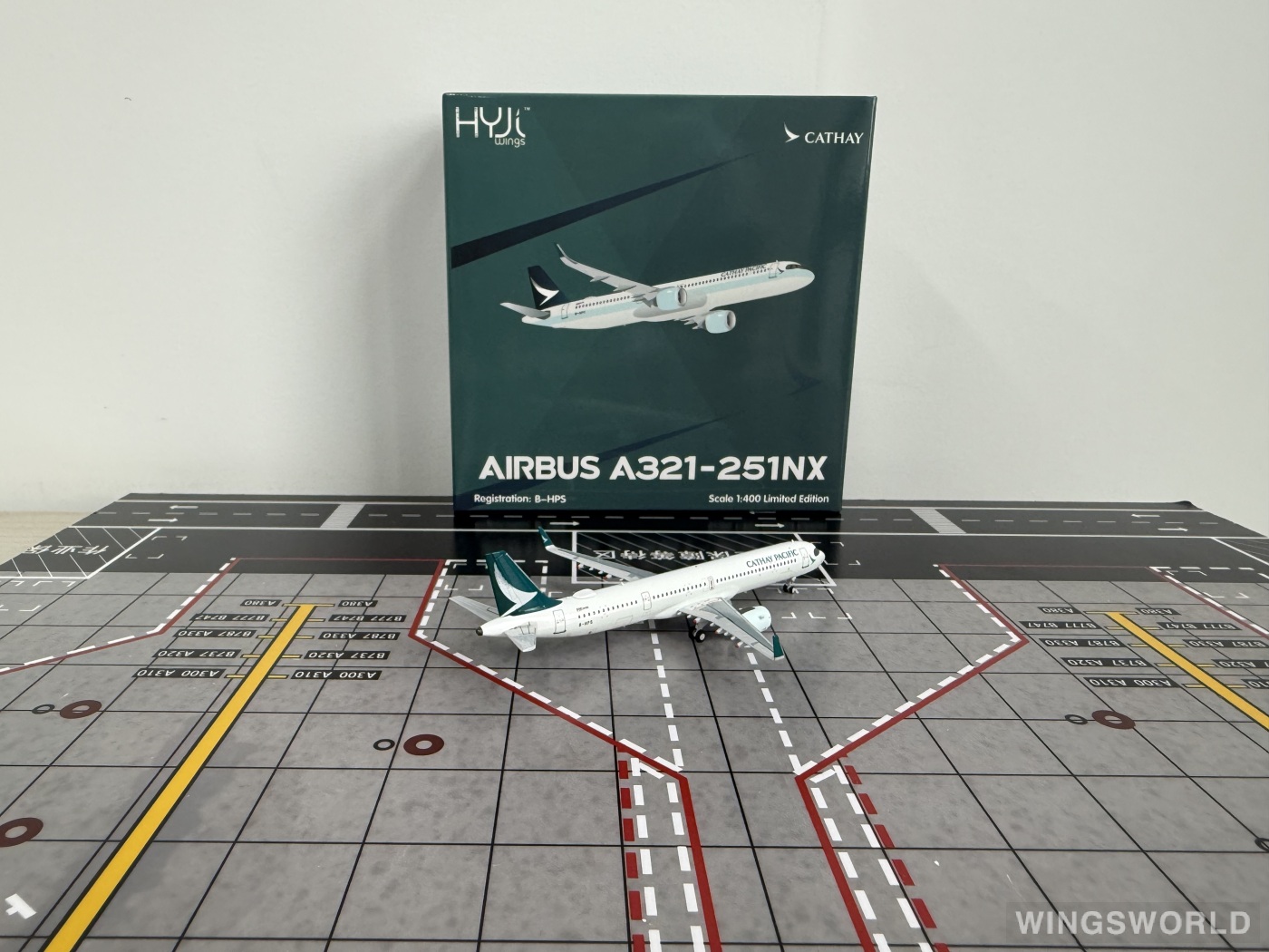 HYJLwings 1:400 HY2100094 Cathay Pacific 国泰航空 Airbus A321neo B-HPS
