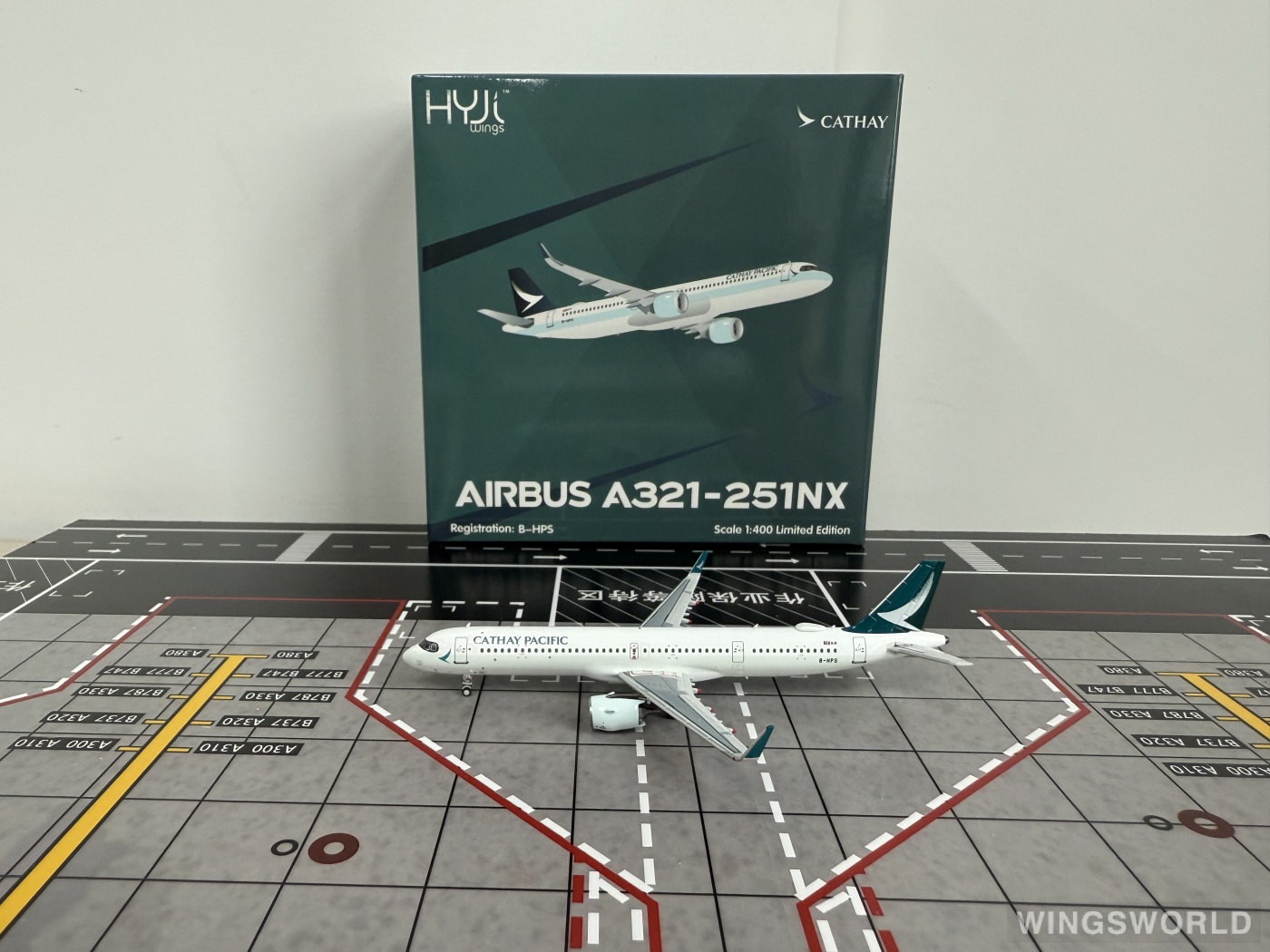 HYJLwings 1:400 HY2100094 Cathay Pacific 国泰航空 Airbus A321neo B-HPS