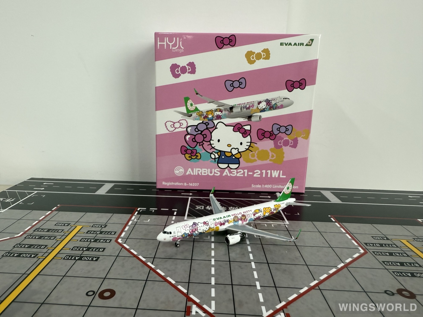 HYJLwings 1:400 HY2100093 EVA Air 长荣航空 Airbus A321 B-16207
