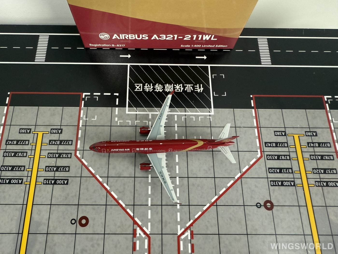 HYJLwings 1:400 HY2100096 Juneyao Airlines 吉祥航空 Airbus A321neo B-8317