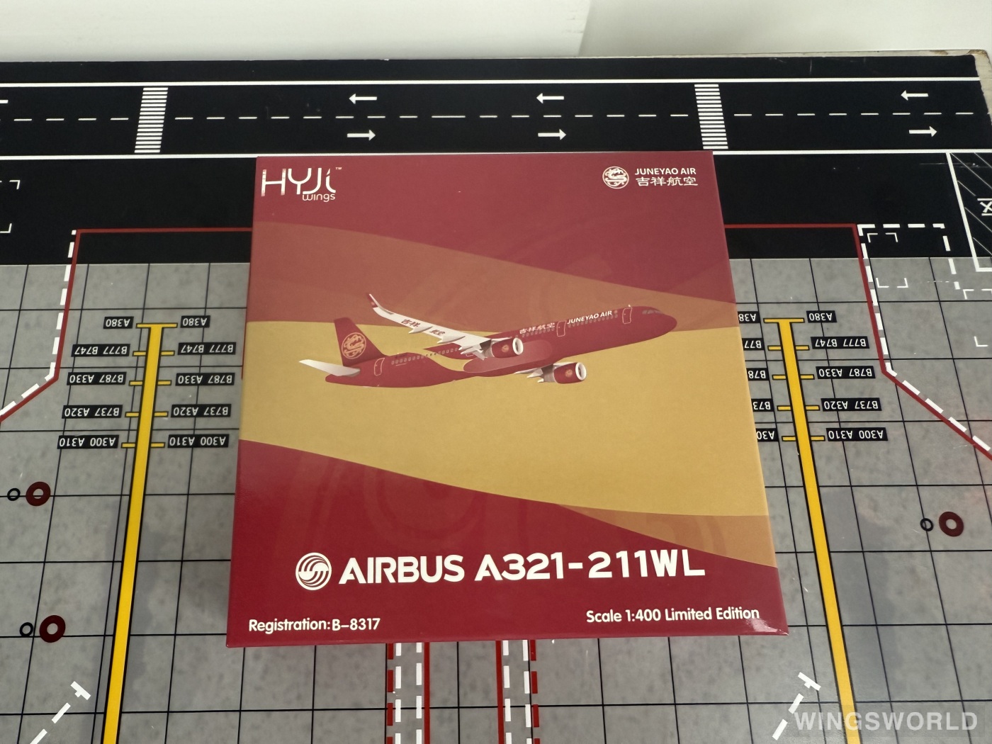 HYJLwings 1:400 HY2100096 Juneyao Airlines 吉祥航空 Airbus A321neo B-8317