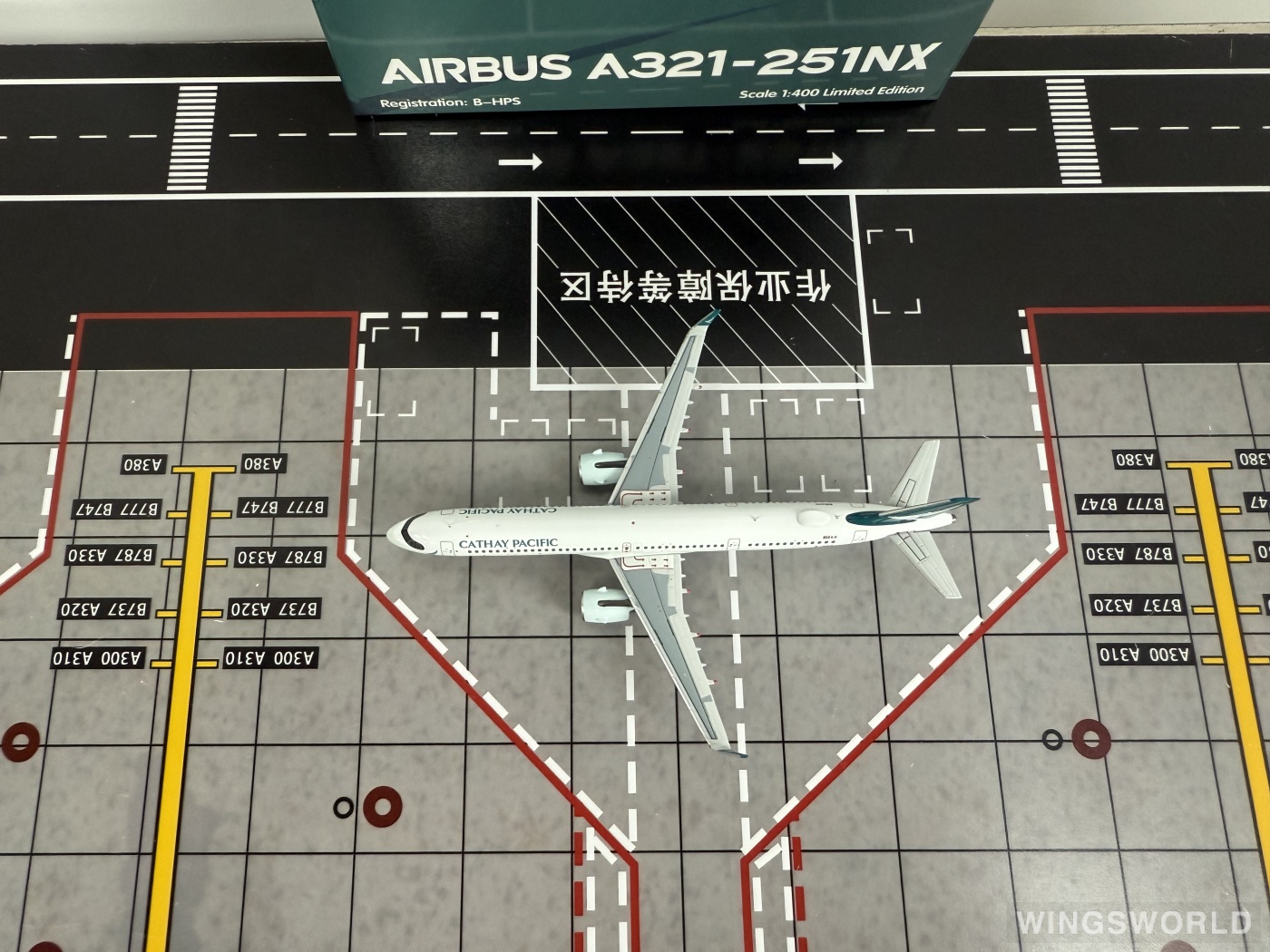 HYJLwings 1:400 HY2100094 Cathay Pacific 国泰航空 Airbus A321neo B-HPS