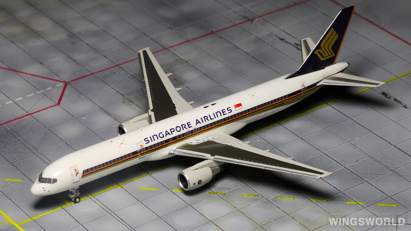 HYJLwings 1:400 HYJL57009 Singapore Airlines 新加坡航空 Boeing 757-200 9V-SGN