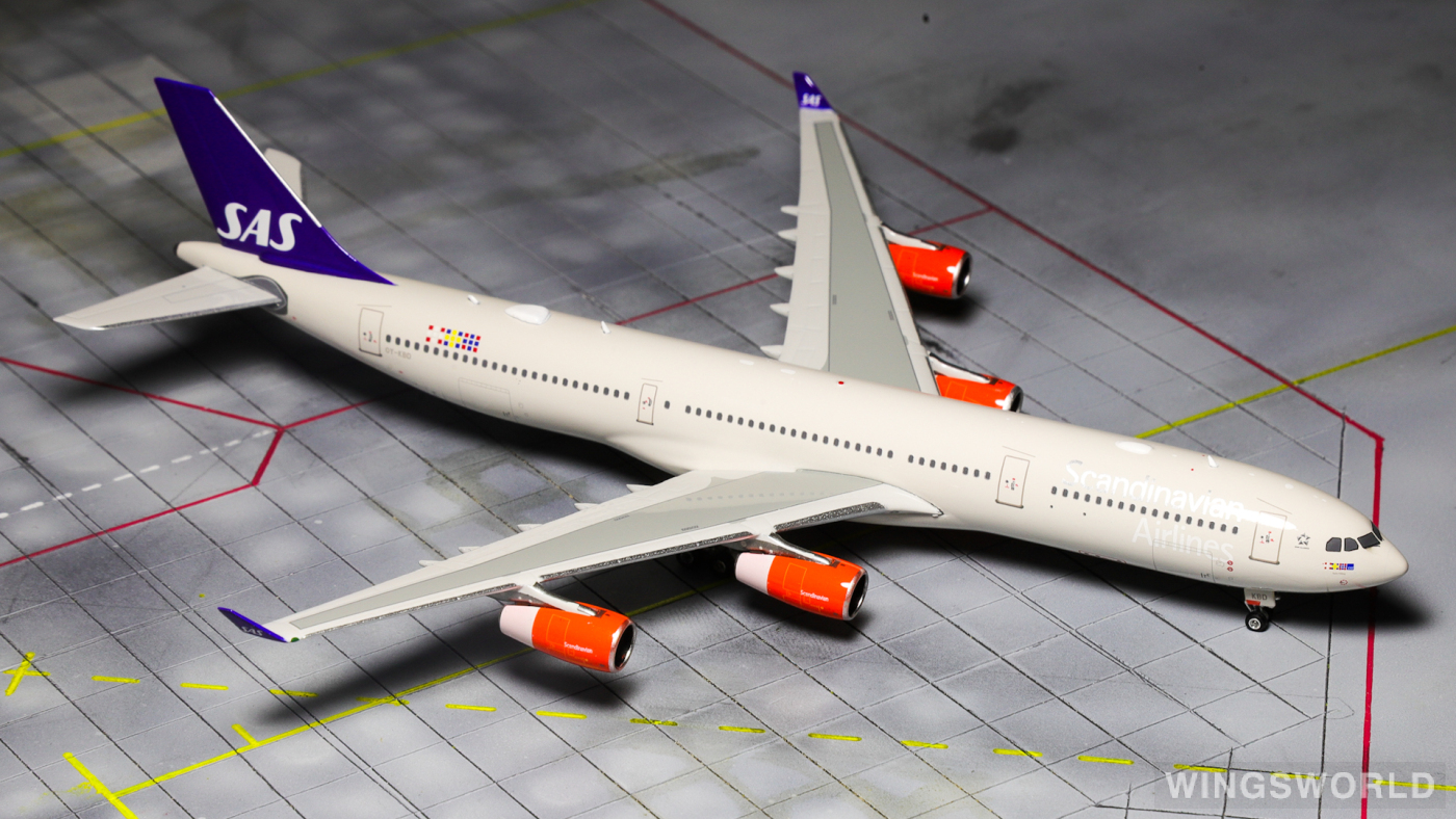 Phoenix 1:400 PH12001 SAS 北欧航空 Airbus A340-300 OY-KBD