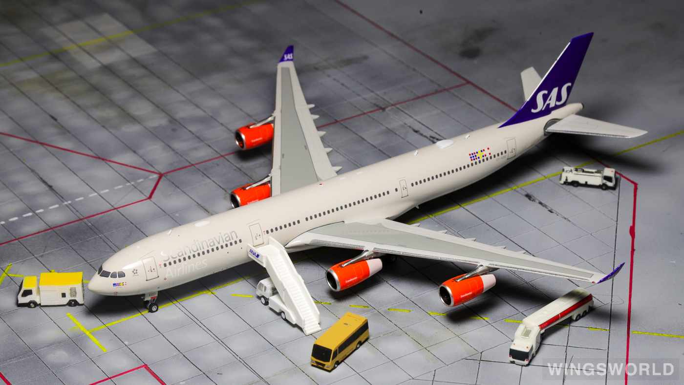 Phoenix 1:400 PH12001 SAS 北欧航空 Airbus A340-300 OY-KBD