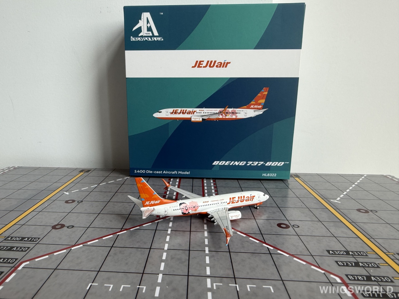AeroPolaris 1:400 HA7380018 Jeju Air 济州航空 Boeing 737-800 HL8322