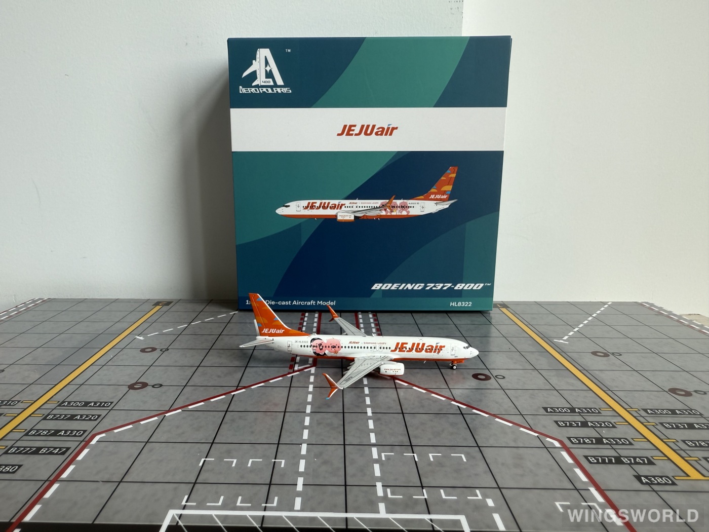 AeroPolaris 1:400 Boeing 737-800 Jeju Air 济州航空HA7380018 HL8322