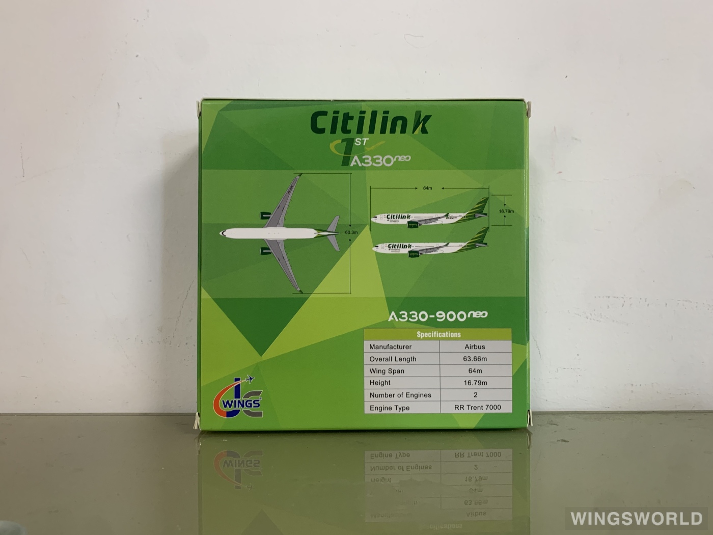 JC Wings 1:400 XX4399 Garuda Indonesia 印度尼西亚鹰航 Airbus A330-900neo PK-GYC