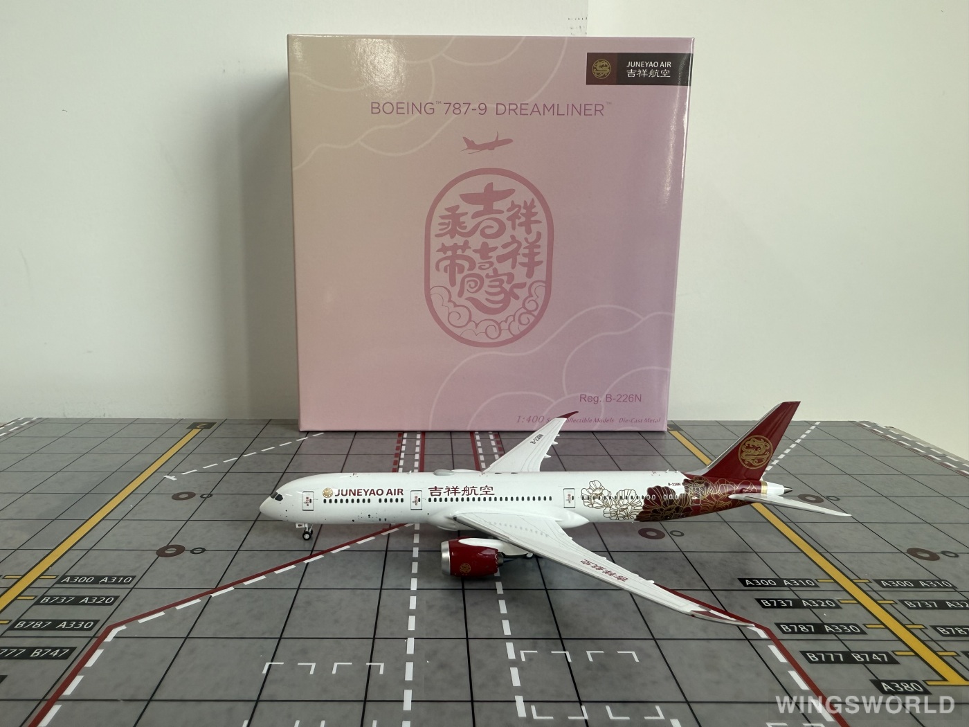 NGmodels 1:400 NG55152 Juneyao Airlines 吉祥航空 Boeing 787-9 B-226N
