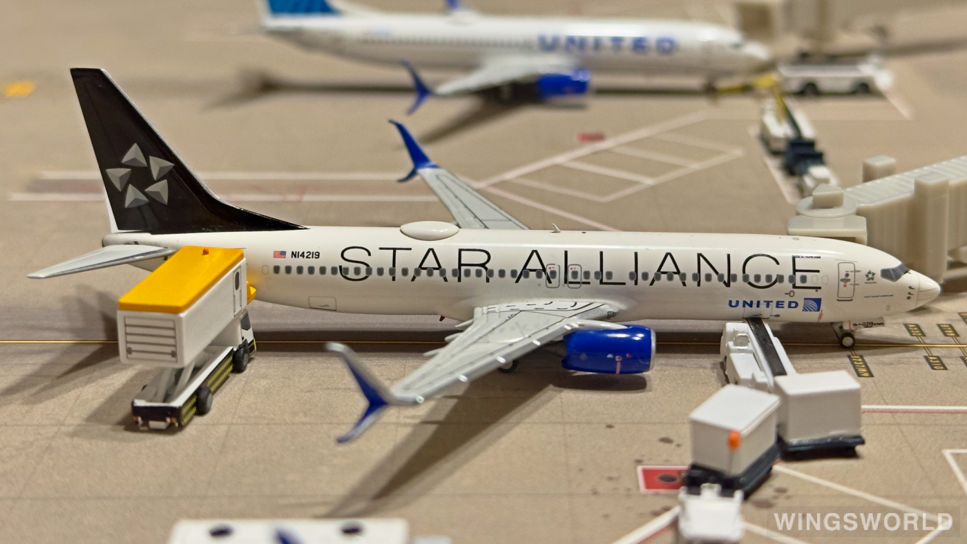 NGmodels 1:400 NG58062 United Airlines 美国联合航空 Boeing 737-800 N14219