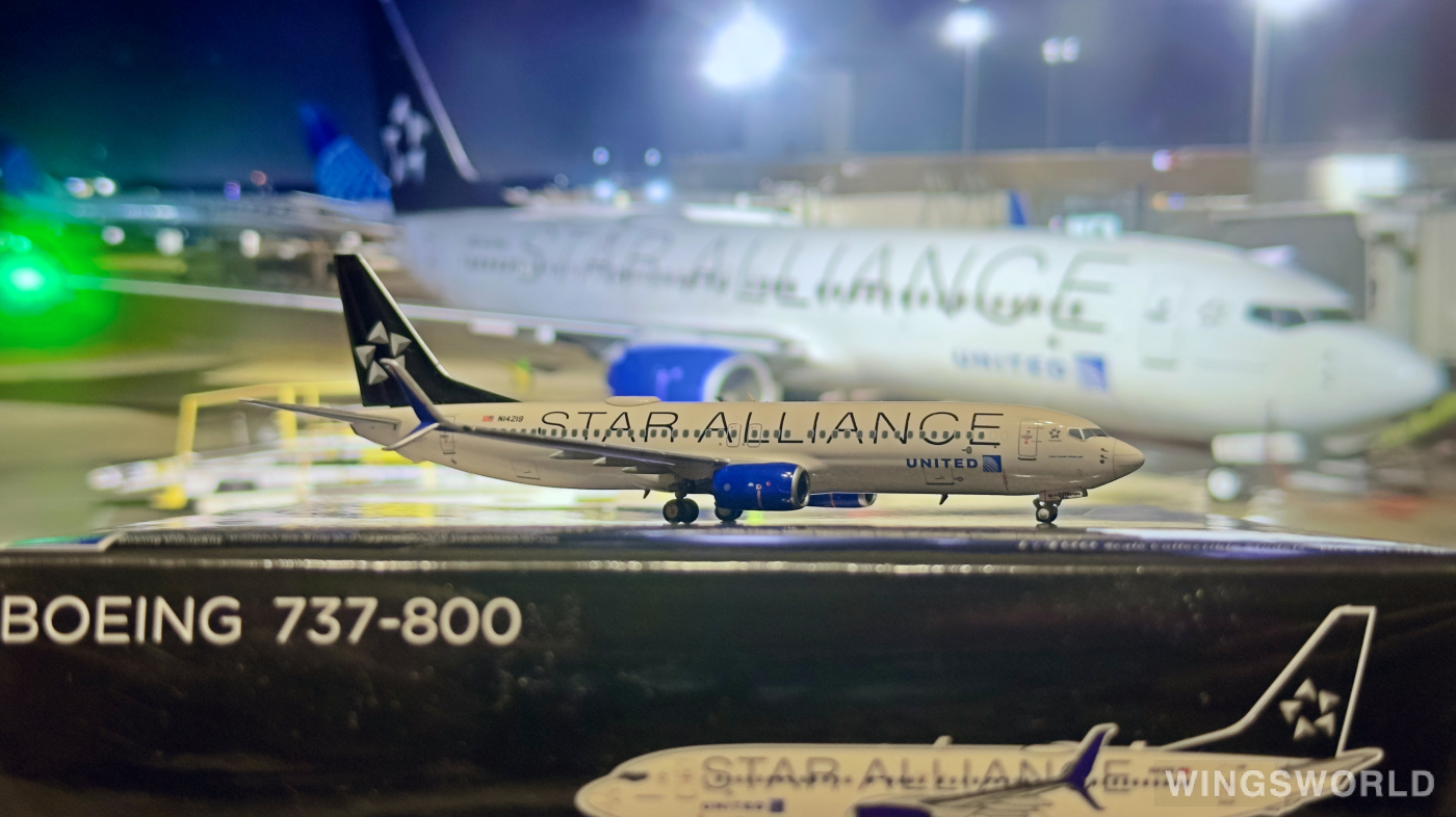 NGmodels 1:400 NG58062 United Airlines 美国联合航空 Boeing 737-800 N14219