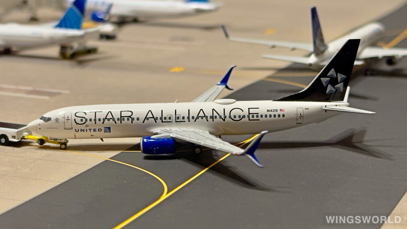 NGmodels 1:400 NG58062 United Airlines 美国联合航空 Boeing 737-800 N14219