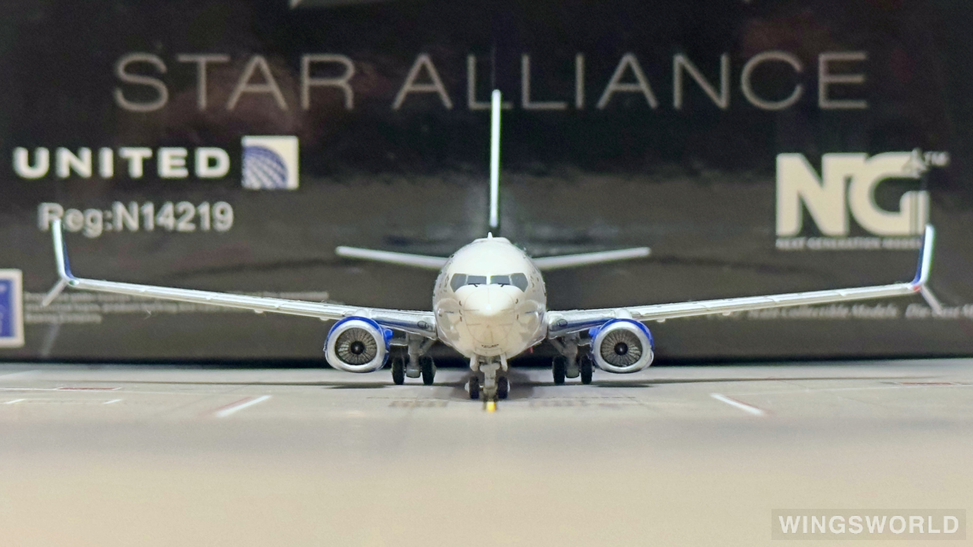 NGmodels 1:400 NG58062 United Airlines 美国联合航空 Boeing 737-800 N14219