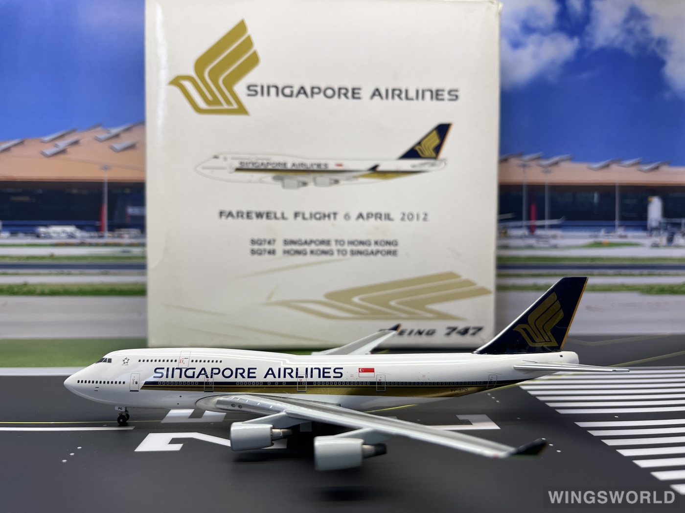 Jet-X 1:400 JX603 Singapore Airlines 新加坡航空 Boeing 747-400 9V-SPQ