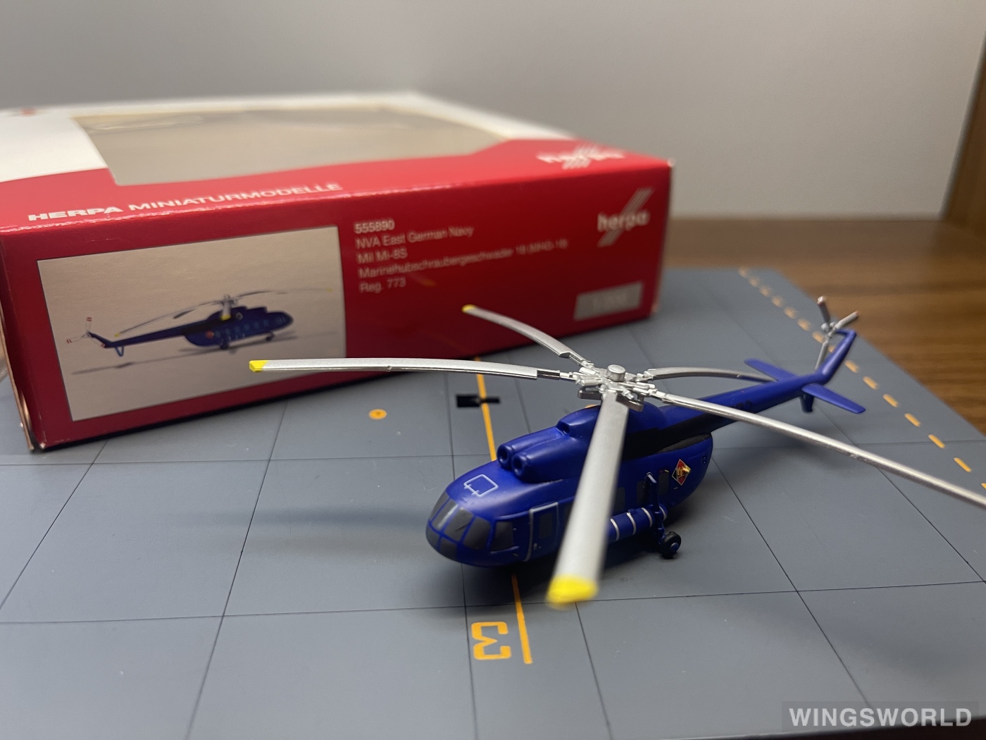 Herpa 1:200 555890 Interflug 东德航空 Mil Mi-8 773