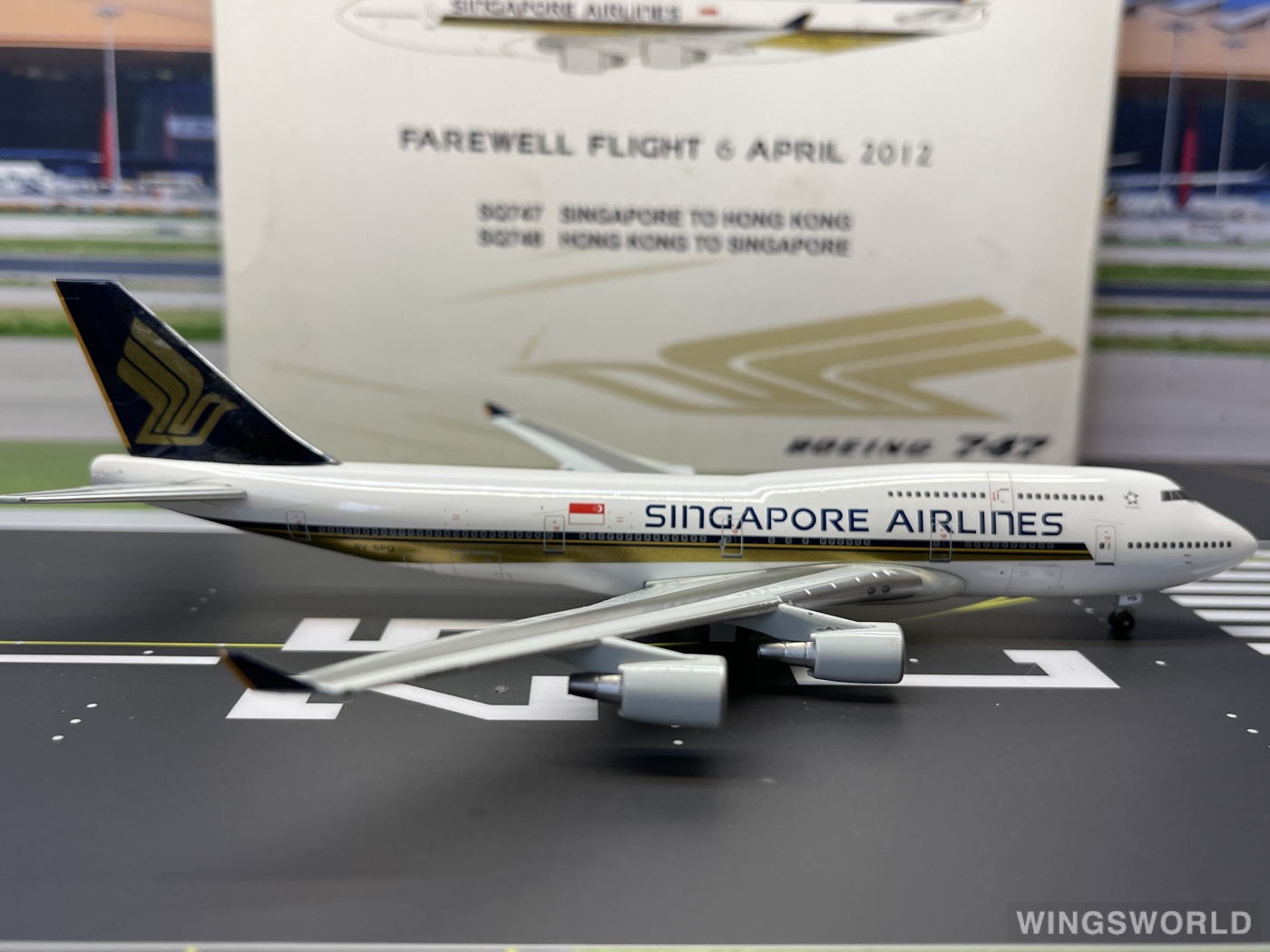 Jet-X 1:400 JX603 Singapore Airlines 新加坡航空 Boeing 747-400 9V-SPQ