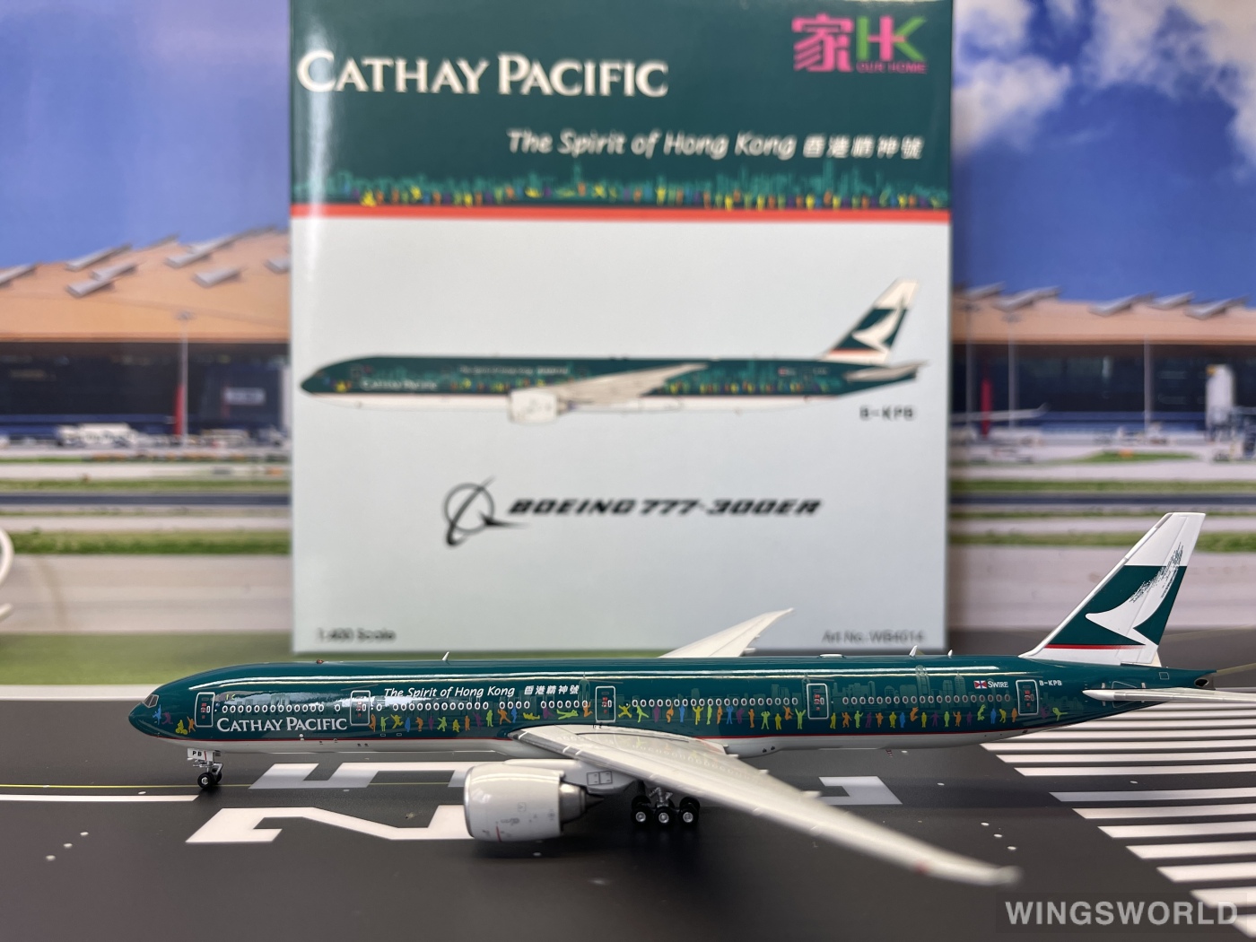 JC Wings 1:400 XX4370 Cathay Pacific 国泰航空 Boeing 777-300ER B-KPB