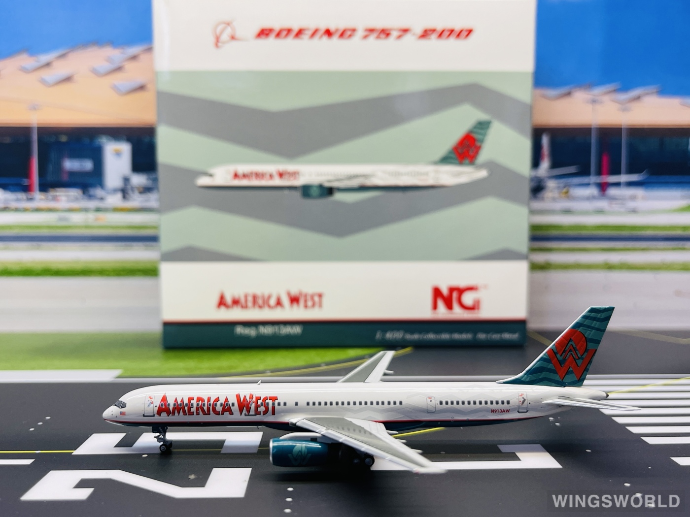 NGmodels 1:400 NG53087 America West Airlines 美西航空 Boeing 757-200 N913AW