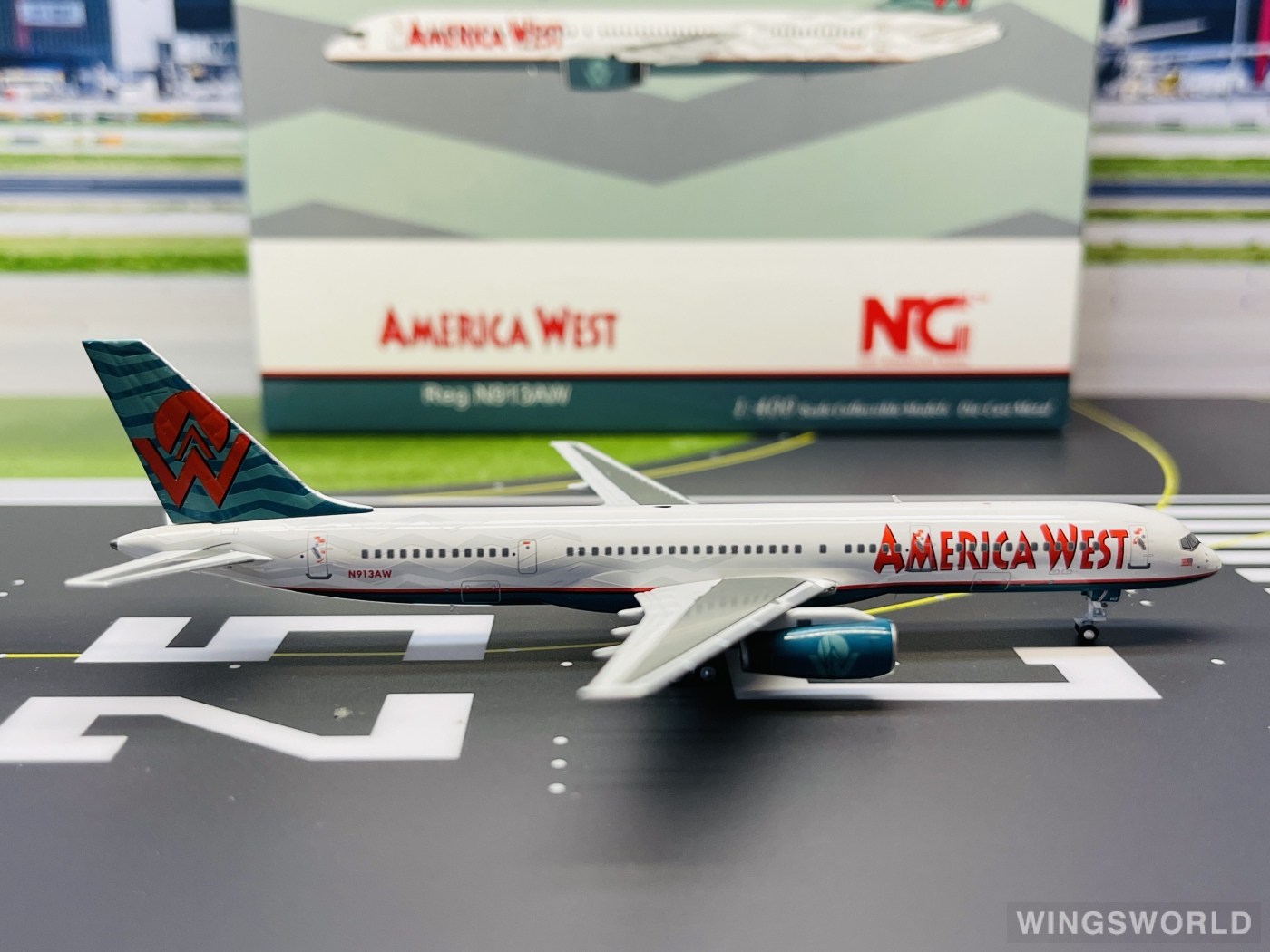 NGmodels 1:400 NG53087 America West Airlines 美西航空 Boeing 757-200 N913AW