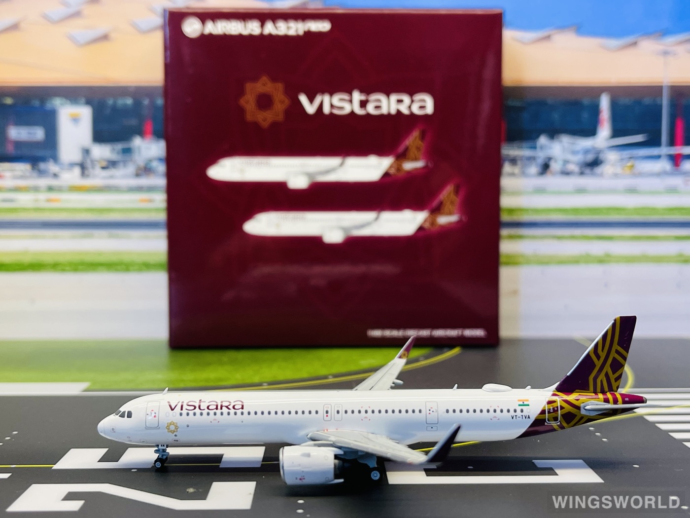 JC Wings 1:400 XX4454 Vistara 维斯塔拉航空 Airbus A321neo VT-TVA