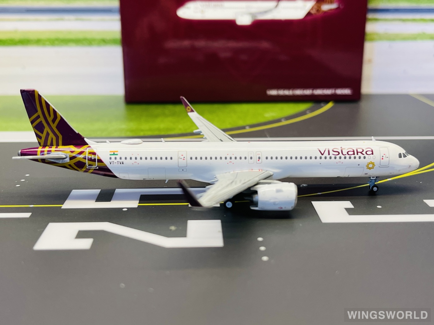JC Wings 1:400 XX4454 Vistara 维斯塔拉航空 Airbus A321neo VT-TVA