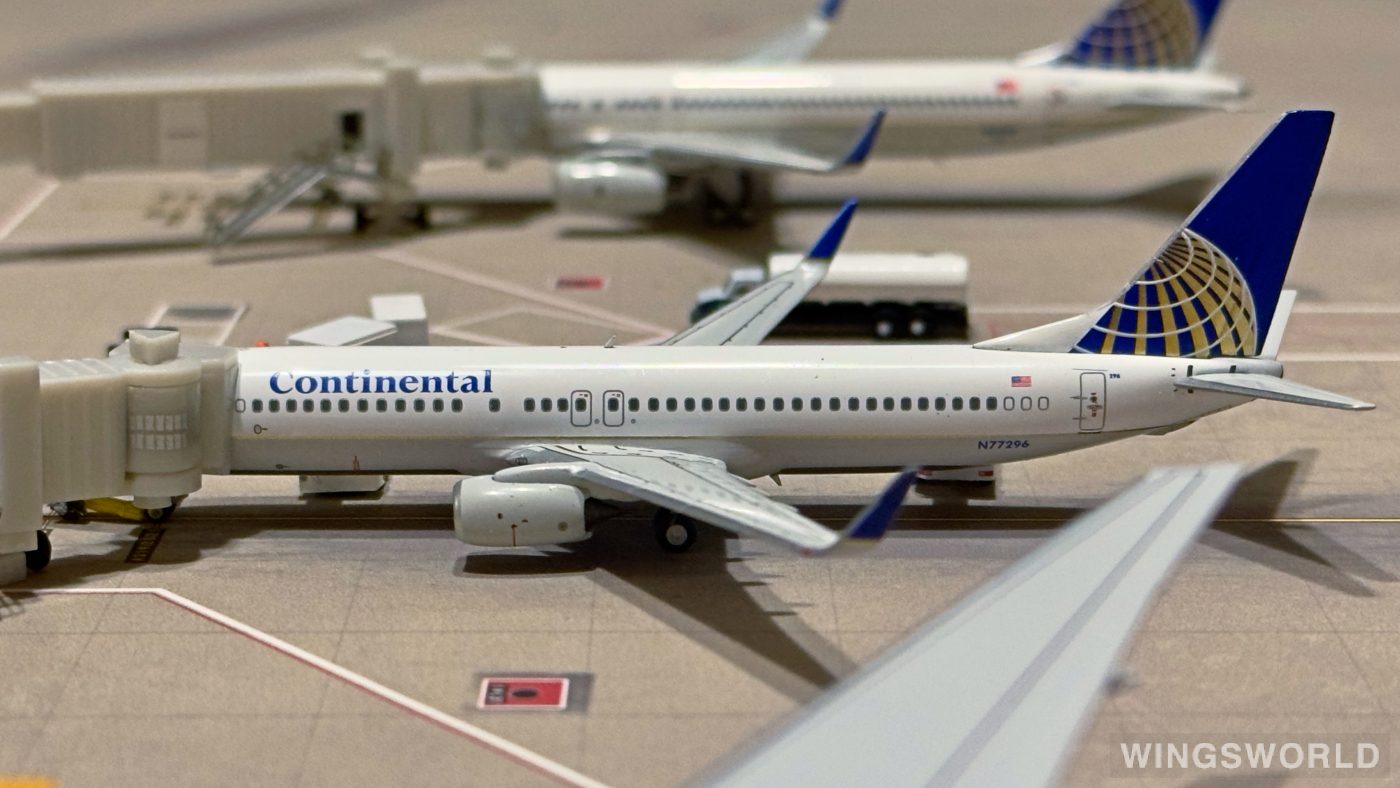 NGmodels 1:400 NG58027 Continental Airlines 美国大陆航空 Boeing 737-800 N77296