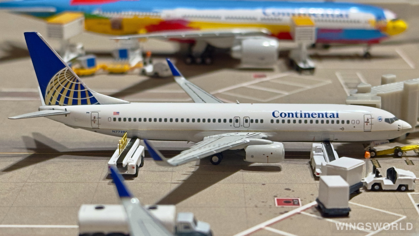 NGmodels 1:400 NG58027 Continental Airlines 美国大陆航空 Boeing 737-800 N77296