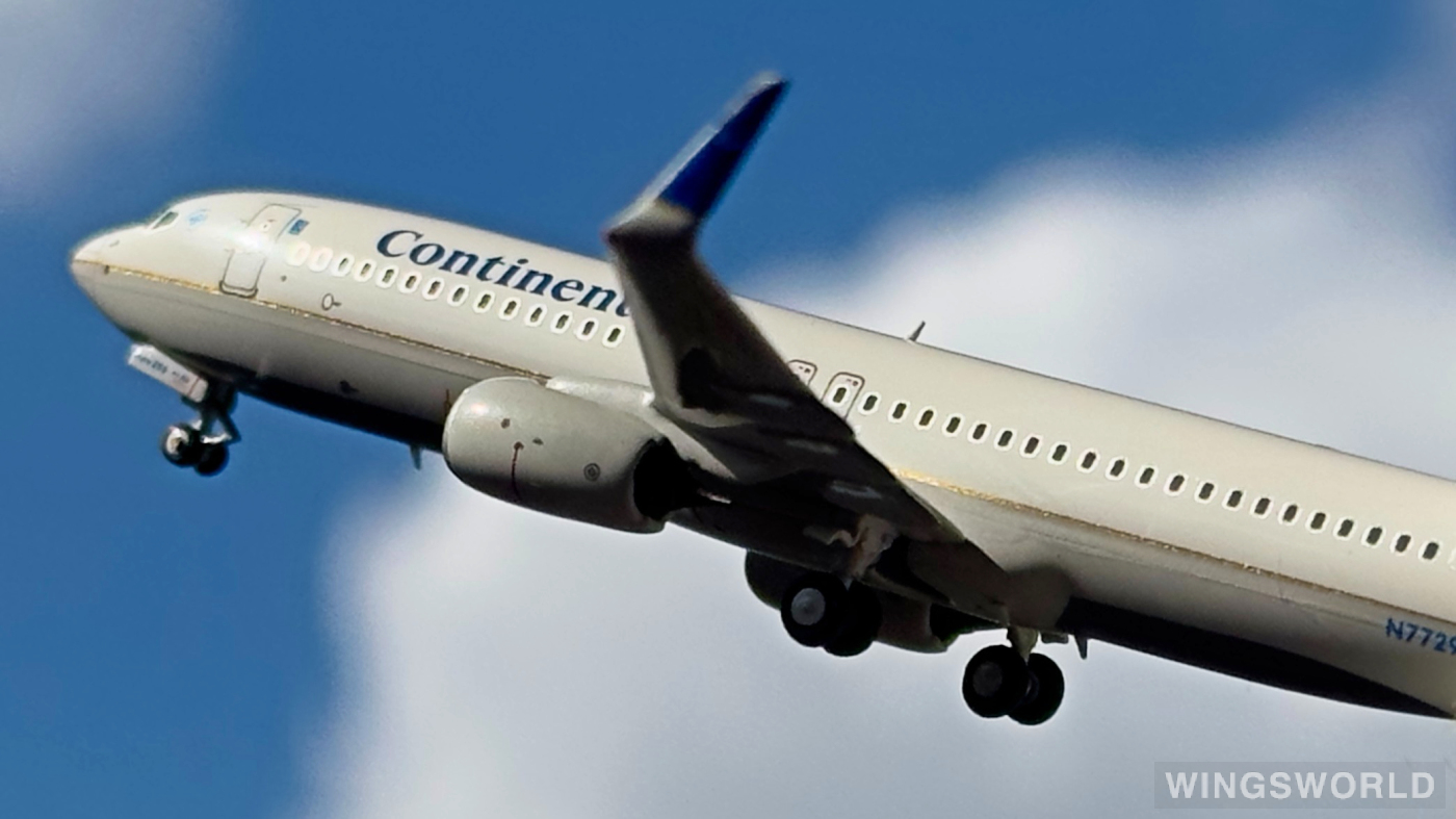 NGmodels 1:400 NG58027 Continental Airlines 美国大陆航空 Boeing 737-800 N77296