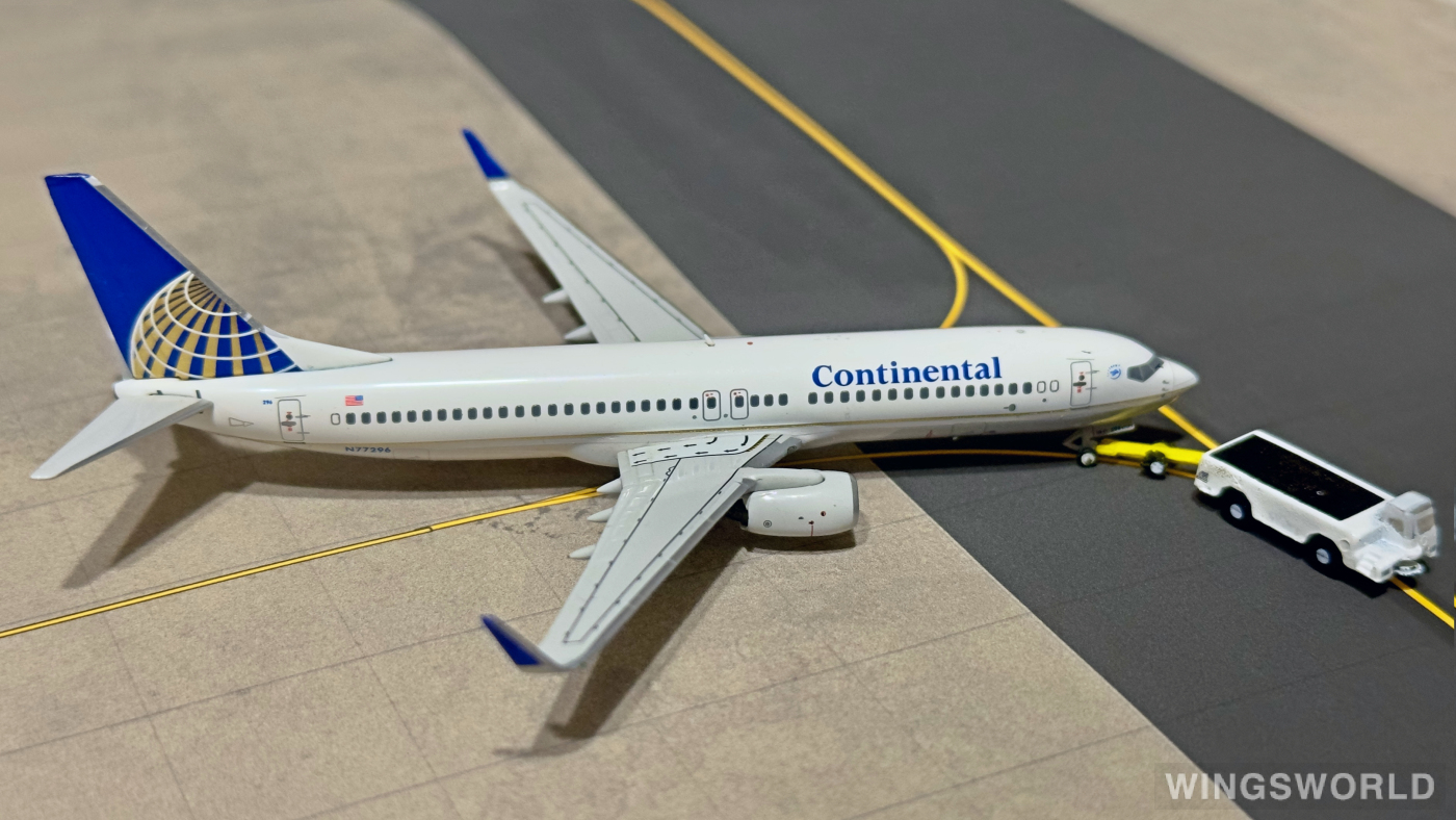 NGmodels 1:400 NG58027 Continental Airlines 美国大陆航空 Boeing 737-800 N77296