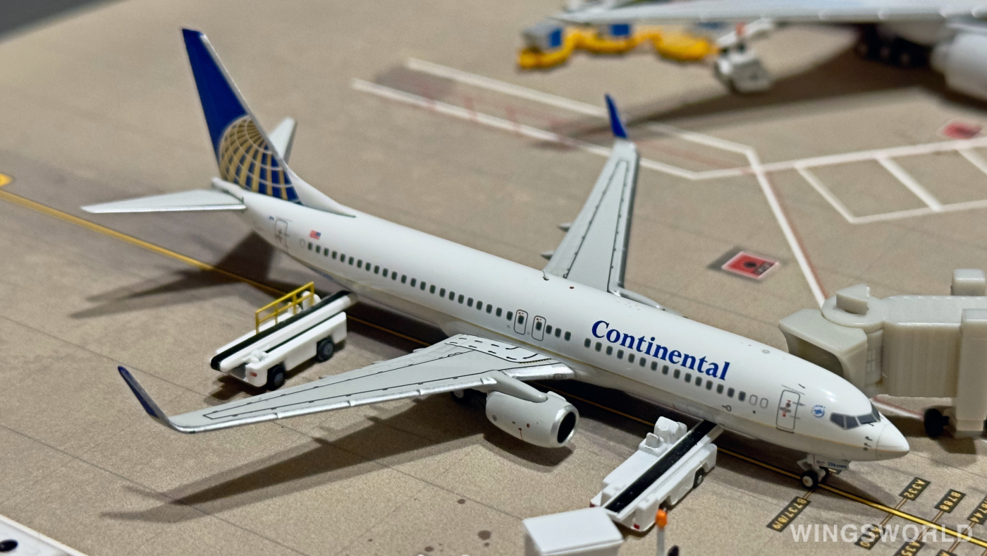 NGmodels 1:400 NG58027 Continental Airlines 美国大陆航空 Boeing 737-800 N77296
