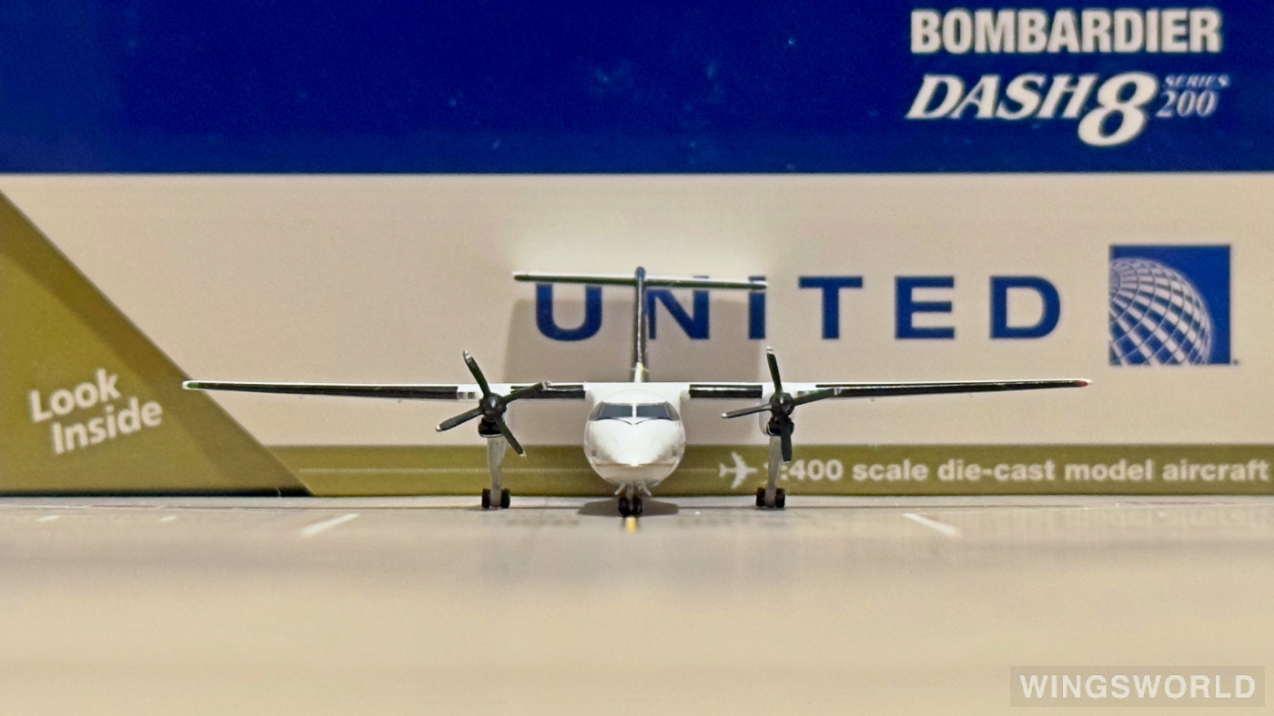 Geminijets 1:400 GJUAL1153 United Airlines 美国联合航空 Bombardier Dash 8-200 N365PH