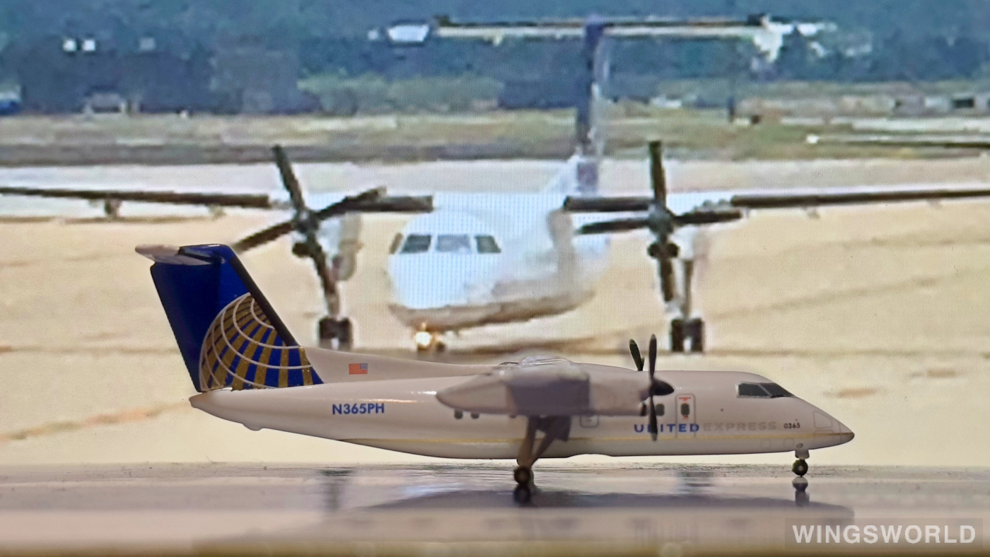 Geminijets 1:400 GJUAL1153 United Airlines 美国联合航空 Bombardier Dash 8-200 N365PH