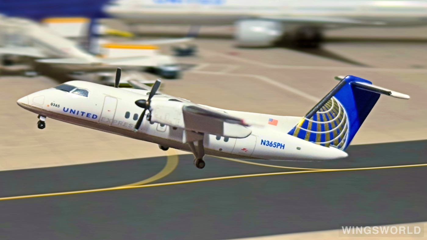 Geminijets 1:400 GJUAL1153 United Airlines 美国联合航空 Bombardier Dash 8-200 N365PH