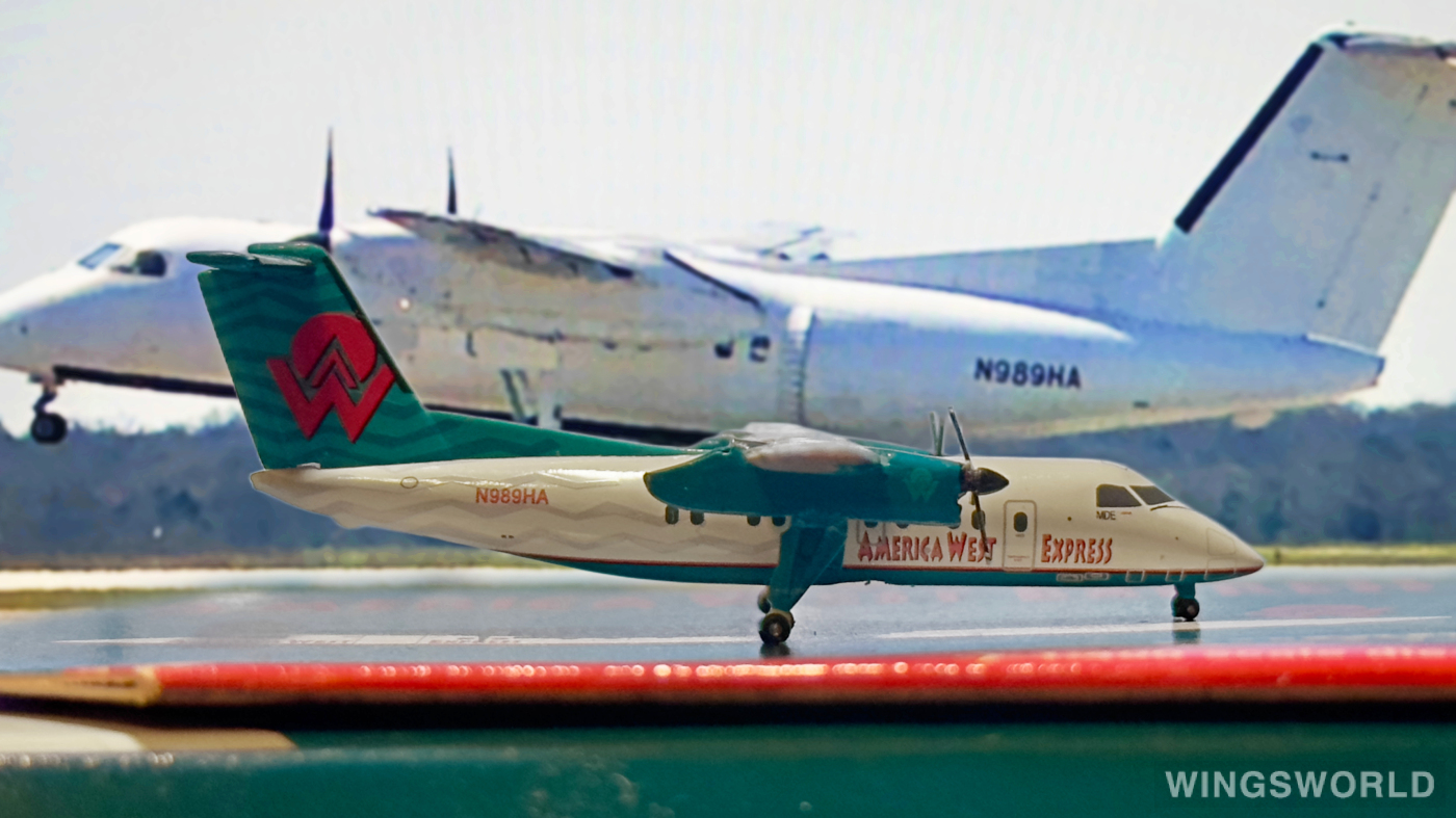 Geminijets 1:400 GJAWE941 America West Airlines 美西航空 Bombardier Dash 8-200 N989HA