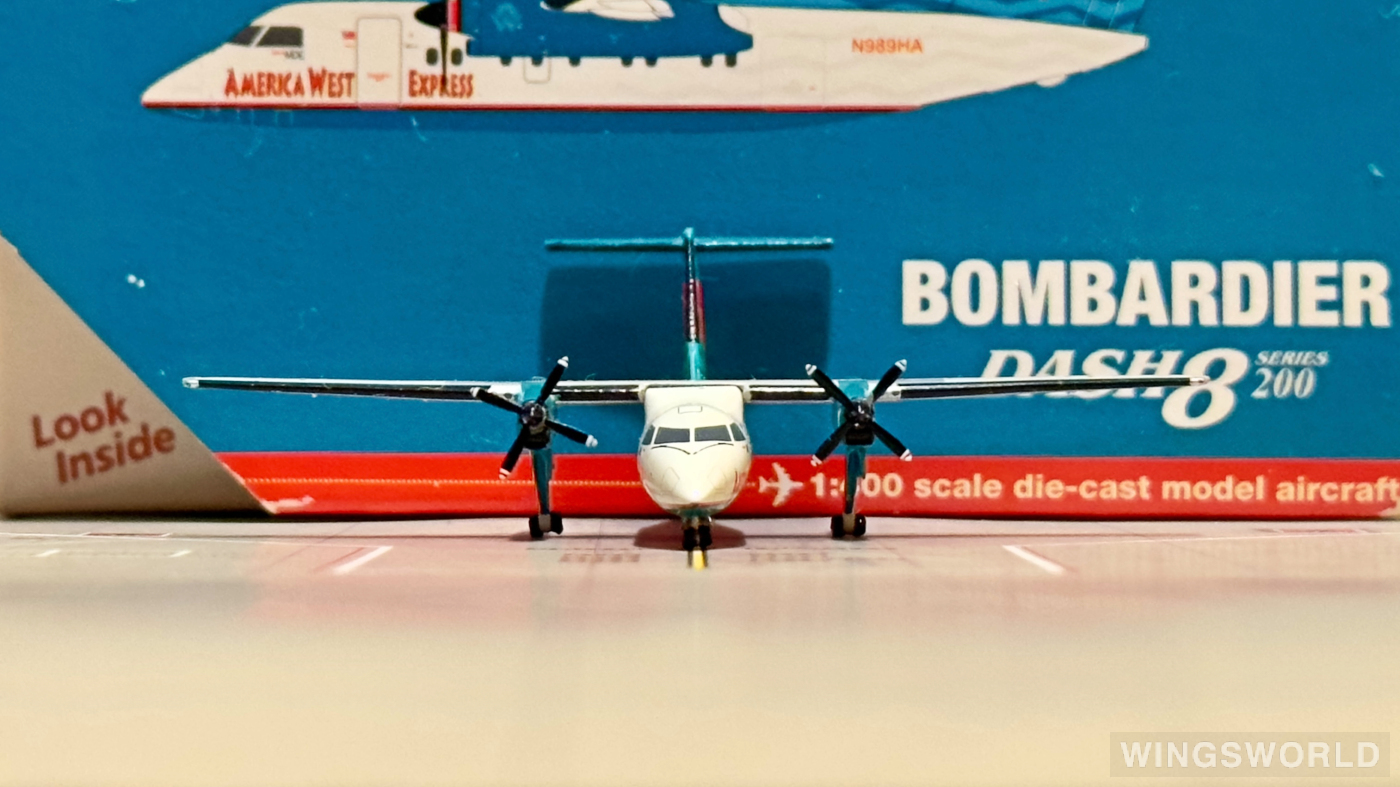 Geminijets 1:400 GJAWE941 America West Airlines 美西航空 Bombardier Dash 8-200 N989HA