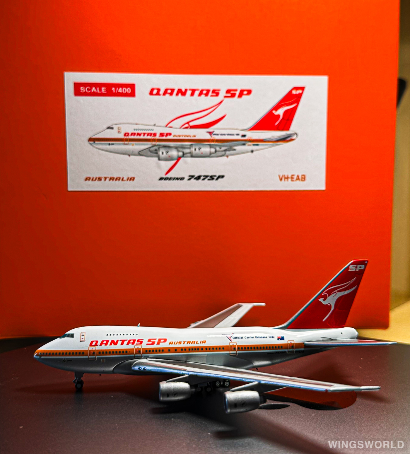 JC Wings 1:400 EW474S006 Qantas 澳洲航空 Boeing 747SP VH-EAB