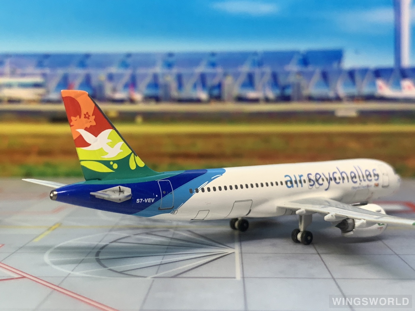 AeroClassics 1:400 AC419925 Air Seychelles 塞舌尔航空 Airbus A320neo S7-VEV