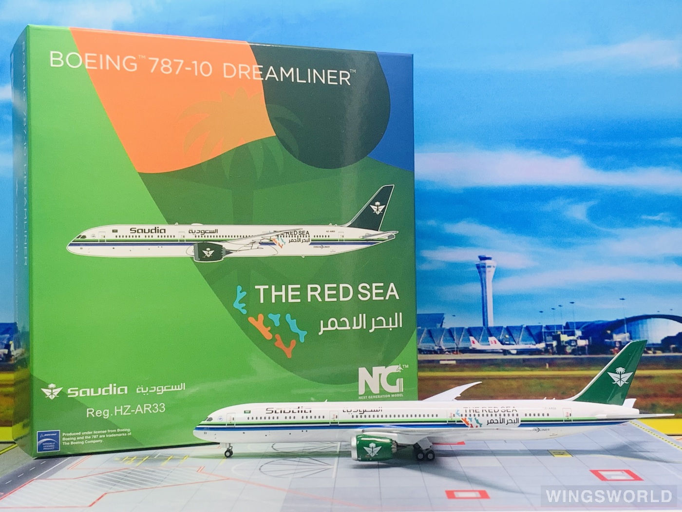 NGmodels 1:400 NG56027 Saudia 沙特阿拉伯航空 Boeing 787-10 HZ-AR33