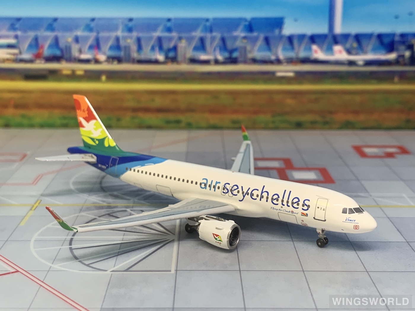 AeroClassics 1:400 AC419925 Air Seychelles 塞舌尔航空 Airbus A320neo S7-VEV