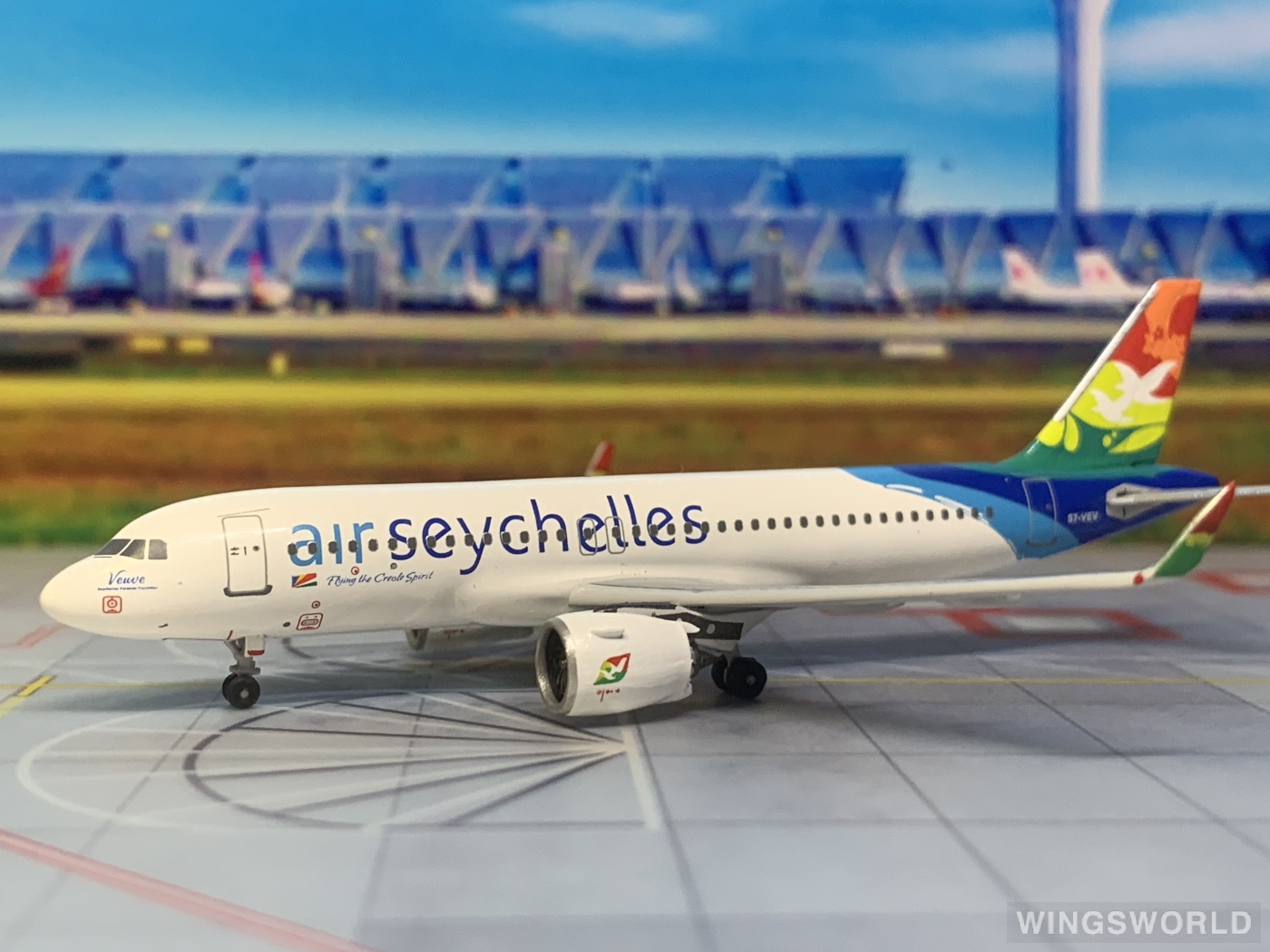 AeroClassics 1:400 AC419925 Air Seychelles 塞舌尔航空 Airbus A320neo S7-VEV